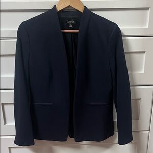 J. Crew Dark Navy Collarless Women's Blazer